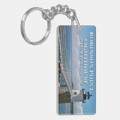 メイン州アイルオハウのロビンソンポイントライトハウス キーホルダー (正面左)