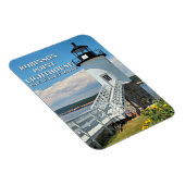 メイン州アイルオハウのロビンソンポイントライトハウス マグネット (右側)