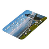 メイン州アイルオハウのロビンソンポイントライトハウス マグネット (左側)