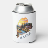 メイン州アウトラインキャビンムース 缶クーラー (缶裏面)