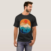 メイン州アカディアのロブスター漁船ハーバー Tシャツ (正面フル)