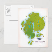 メイン州アカディア国立公園の地図 旅行地図 ポストカード (正面/裏面)