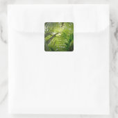 メイン州アカディア国立公園の森林の風景。 スクエアシール (バッグ)