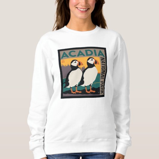 メイン州アカディア国立公園 |パフィン スウェットシャツ (正面)
