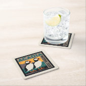 メイン州アカディア国立公園 |パフィン スクエアペーパーコースター (インサイチュ)