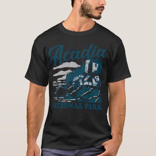 メイン州アカディア国立公園 フロント&バック Tシャツ (正面)