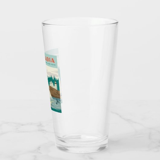 メイン州アカディア国立公園 |帆船とクジラ タンブラーグラス (左)