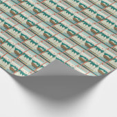 メイン州アカディア国立公園 |帆船とクジラ ラッピングペーパー (角)