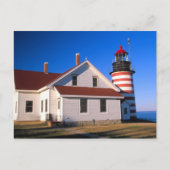 メイン州アメリカ合衆国NAウエストクードディライトハウス ポストカード (正面)