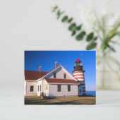 メイン州アメリカ合衆国NAウエストクードディライトハウス ポストカード (スタンド正面)