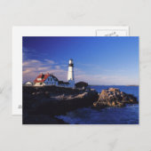 メイン州アメリカ合衆国NAポートランドヘッドライトハウス。 ポストカード (正面/裏面)