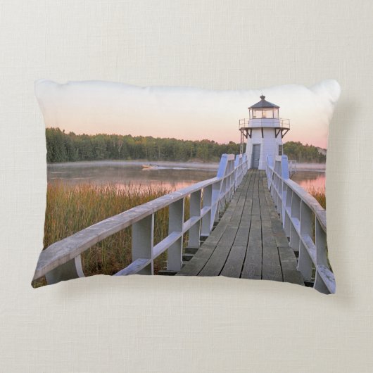 メイン州アローシック島ダブリングポイントライトハウス アクセントクッション (裏面)