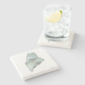 メイン州イラストレーション ストーンコースター (横)