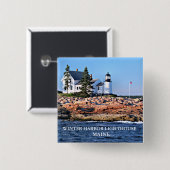 メイン州ウィンターハーバーライトハウス 缶バッジ (正面&裏面)