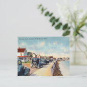メイン州ウェルズビーチショアに沿ったコテージ ポストカード (スタンド正面)