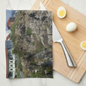 メイン州エリザベス岬ポートランドヘッドライト キッチンタオル (四つ折り)