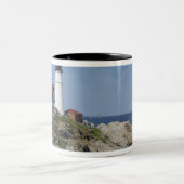 メイン州エリザベス岬，ポートランドヘッドライト ツートーンマグカップ (中央)