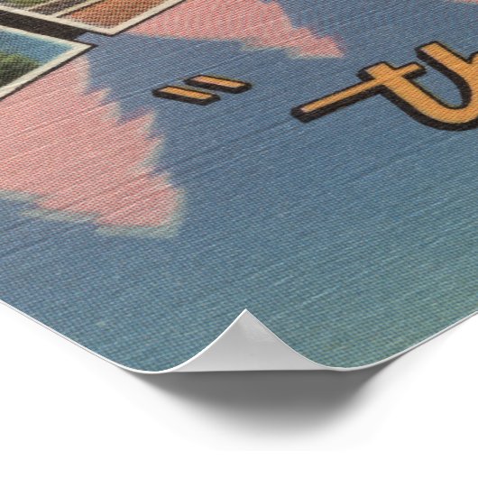 メイン州エルズワース – ラージレターシーン ポスター (角)