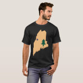 メイン州オリジナル州旗 ノーザン・ニューイングランド 向き Tシャツ (正面フル)