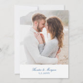 メイン州カムデンの地図 - エレガントなネイビーウェディング セーブザデート (裏面)