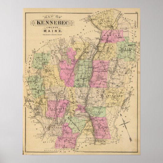 メイン州ケネベック郡 ポスター (正面)