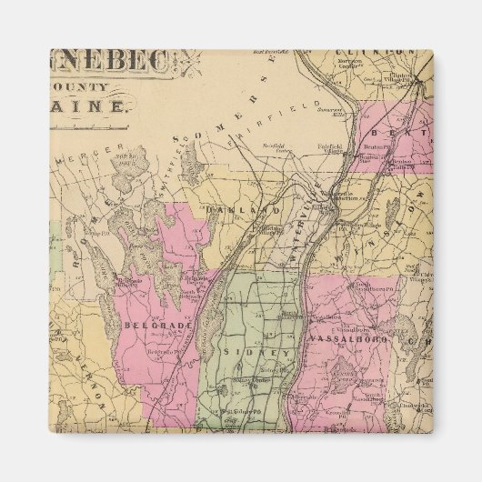 メイン州ケネベック郡 マグネット (正面)