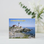 メイン州ケープエリザベスのポートランドヘッドライトハウス ポストカード (スタンド正面)