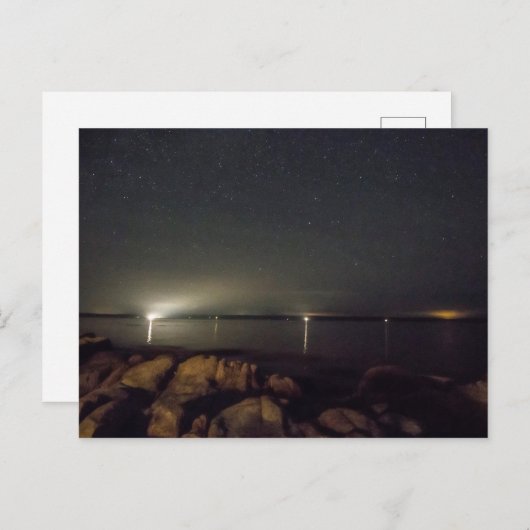 メイン州ゴールズボロ湾の夜空 ポストカード (正面/裏面)