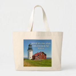 メイン州セギン島灯台 ジャンボ トートバッグ