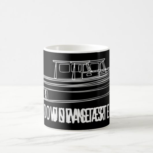 メイン州ダウネアスターロブスター魚釣りボートTシャー コーヒーマグカップ (中央)