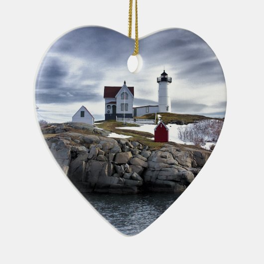 メイン州ニューヨークにある「ヌブル岬」のネドリック灯台 セラミックオーナメント (右)