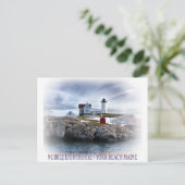 メイン州ニューヨークにある「ヌブル岬」のネドリック灯台 ポストカード (スタンド正面)