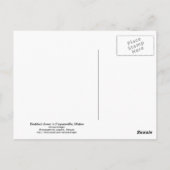 メイン州ハイネズビルに寝かされた ポストカード (裏面)