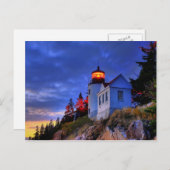 メイン州バスハーバーライトハウス ポストカード (正面/裏面)