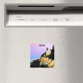 メイン州バスハーバーライトハウス マグネット (インサイチュ (食洗機))