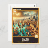 メイン州バス |ヴィンテージ ポストカード (正面/裏面)