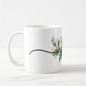 メイン州パーソナライズされたユアホームシティ素朴 コーヒーマグカップ (左)