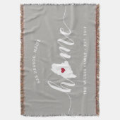 メイン州パーソナライズ スローブランケット (正面縦)