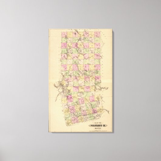 メイン州ピスカタキス郡 キャンバスプリント (正面)