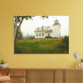 メイン州フォートポイントライト キャンバスプリント (インサイチュ (リビング))