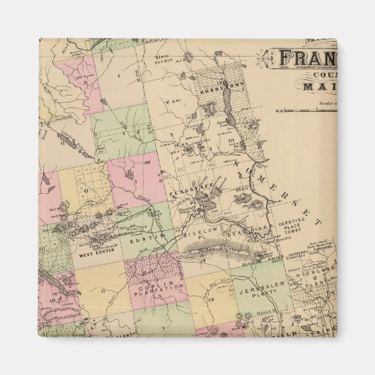 メイン州フランクリン郡 マグネット (正面)