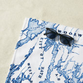 メイン州ブースベイのパーソナライズされたブライズメイドウィークエンド ビーチタオル (インサイチュ)