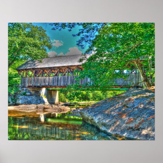 メイン州ベテルのサンデーリバーの橋 ポスター (正面)