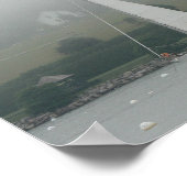 メイン州ペノブスコット湾の霧の日 ポスター (角)