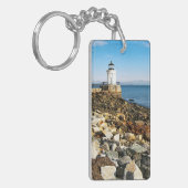メイン州ポートランドブレークウォーターライトハウス キーホルダー (正面左)