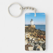 メイン州ポートランドブレークウォーターライトハウス キーホルダー (正面)