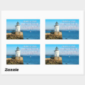 メイン州ポートランドブレークウォーターライトハウス 長方形シール (シート)