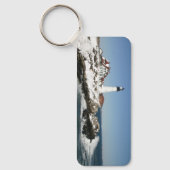 メイン州ポートランドヘッドライトウィンター キーホルダー (正面)