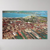 メイン州ポートランド1960年代初期の空中線 ポスター (正面)