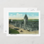 メイン州ポートランド - ユニオンステーションの外観 ポストカード (正面/裏面)